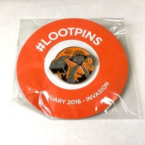Loot Crate Lootpins Invasion NEW Alien Robot Collectible Enamel Pin January 2016